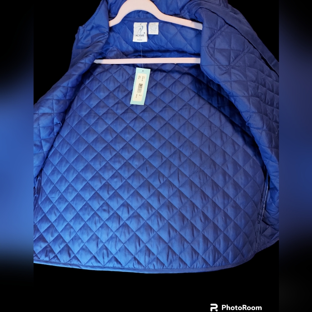 I ACTIVE Royal Blue Lightweight Quilted Vest Women's Size 2X NWT - Picture 8 of 8